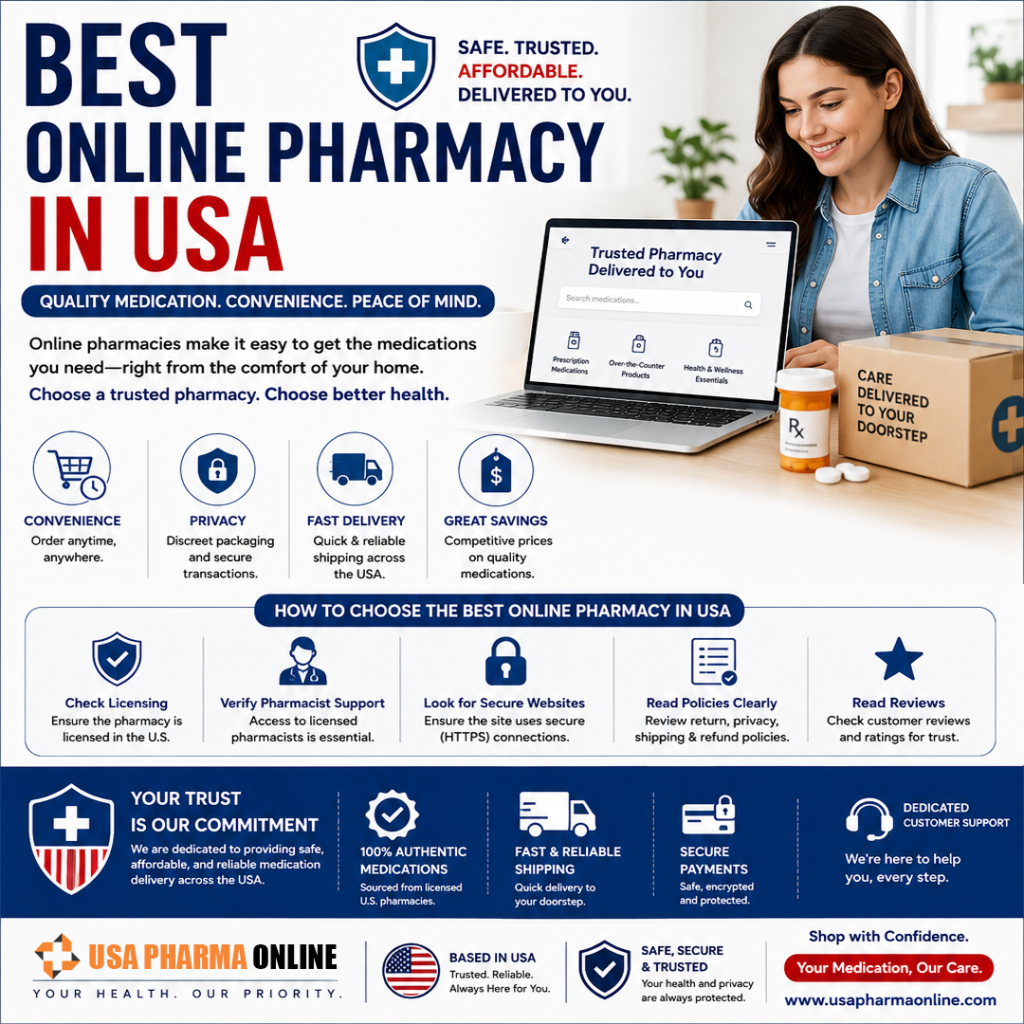 best online pharmacy in USA trusted online pharmacy delivery service online medication ordering USA prescription medicine home delivery secure online pharmacy platform