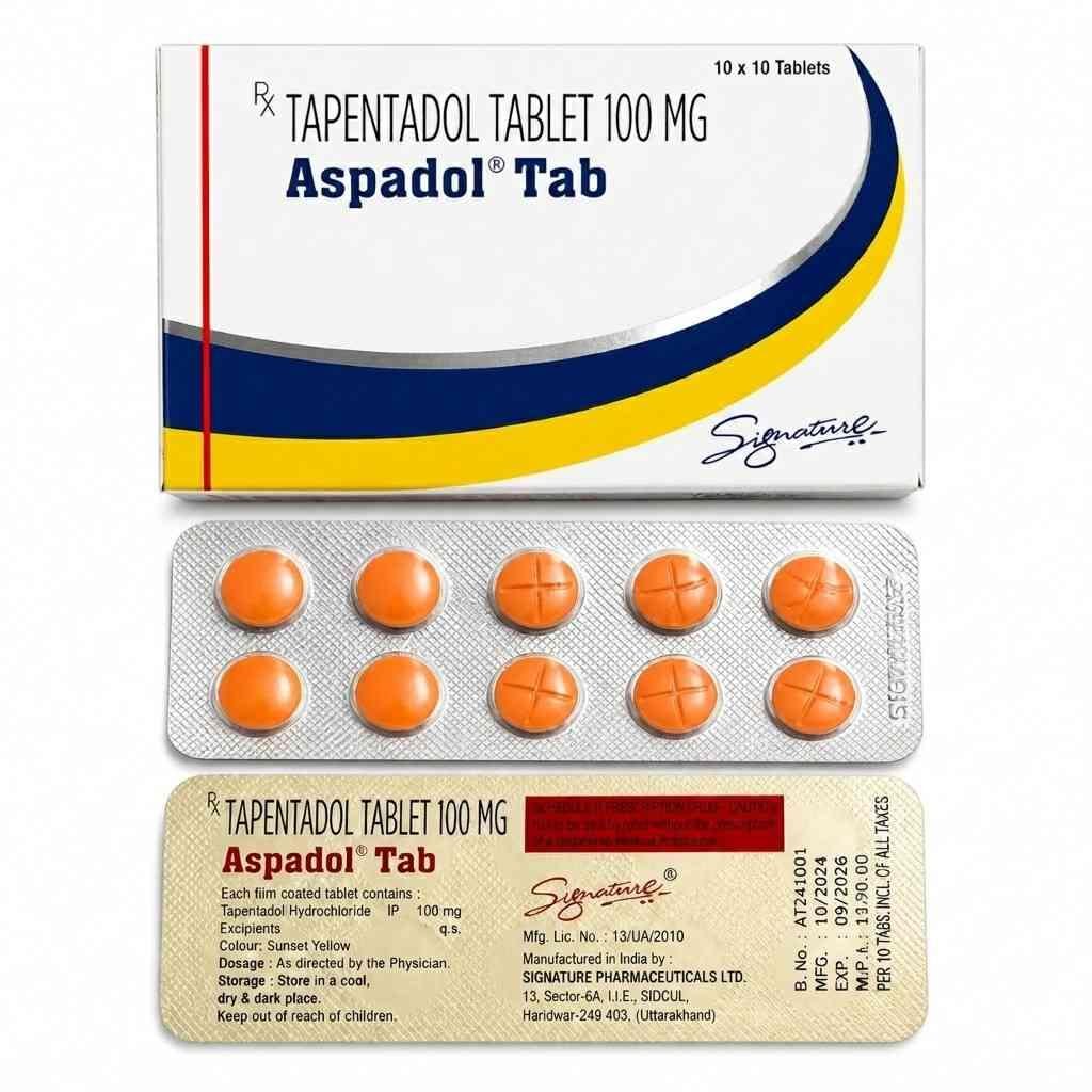 Aspadol 100mg Tablets opioid pain reliever chronic pain treatment moderate to severe pain prescription pain medication fast pain relief tablets nerve pain management acute pain treatment long-lasting pain relief